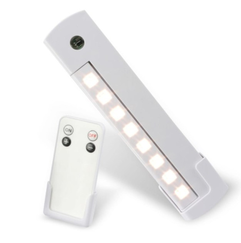 LED Lampka podszafkowa LED sciemnialna pilot 3xAAA Tealighty 