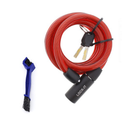 Zapięcie długie 2 klucze 180cm linka skuter rower Szczotka