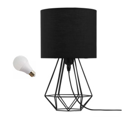 LED Lampa nocna stołowa SOPHIA 36cm E27 czarna