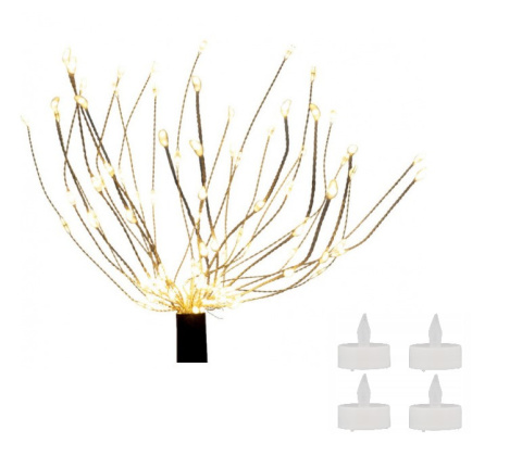 LED Lampa solarna ogrodowa wbijana IP44 83cm Tealight4