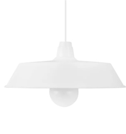 LED Lampa wisząca ALBERT 38cm E27 biała metalowa