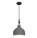 LED Lampa wisząca SUSAN 22cm E27 szara ceramiczna metal