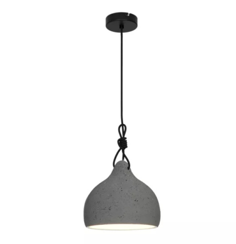 LED Lampa wisząca SUSAN 22cm E27 szara ceramiczna metal