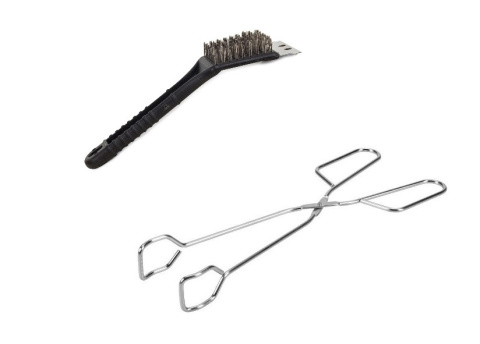 Szczypce metalowe 30,5cm grila obracenie grill szczotka