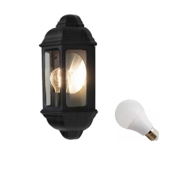 LED KINKIET PLAFON CZARNY E27 IP44 ogrodowy lampa