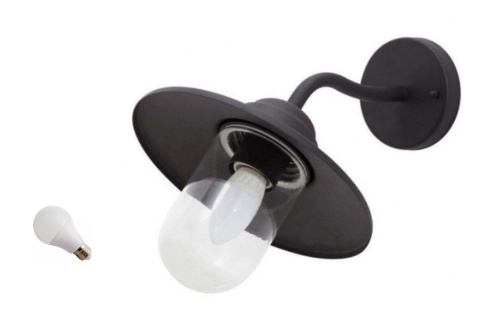 LED Lampa ogrodowa latarnia BLACK kinkiet IP44 LEDZWY