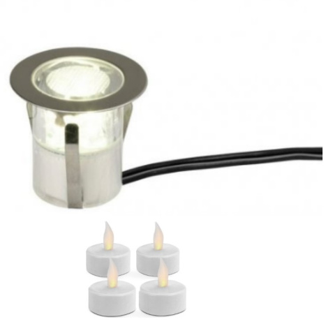 LED Lampa schody IP67 LED 10szt mini TICK punk tealight4