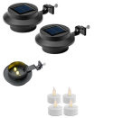 LED Lampa solarna LED 2szt rynnowe rynny ogród talight4
