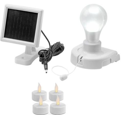 Lampa lampka oświetlenie słoneczne LED plus tealight