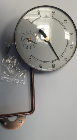 Mosiężny zaokienny obracany termometr wilgotnościomierz