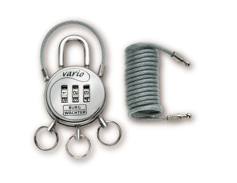 Zamkniecie szyfrowe z linka stalową PIN bagaż rower