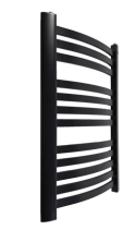 Grzejnik łazienkowy HALFA2 czarny łuk 75x48cm CO