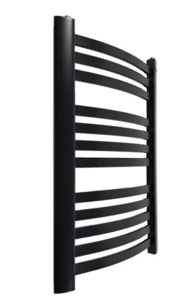 Grzejnik łazienkowy HALFA2 czarny łuk 75x48cm CO