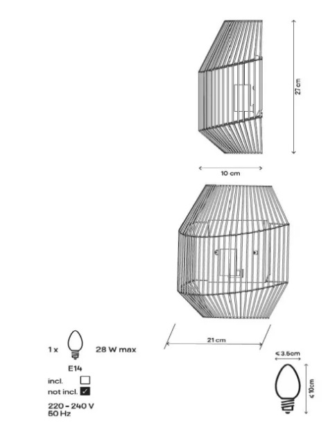 LED Lampa kinkiet Hera E14 biała ścienna dyskretna biel