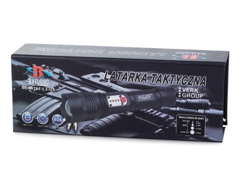 Nowoczesna latarka militarną z funkcjami Power Bank