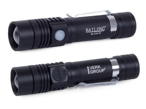 MOCNA Latarka taktyczna LED cree zoom XM-L T6 AKU ALU