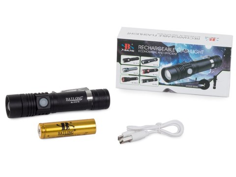 MOCNA Latarka taktyczna LED cree zoom XM-L T6 AKU ALU
