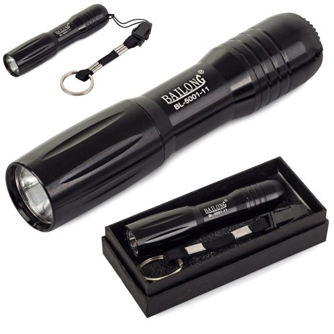 MOCNA Latarka mini dioda LED brelok na baterie ALU