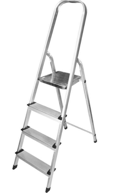 Drabina 4 stopnie 150kg wysokość poręczą EN131 PODEST 83CM