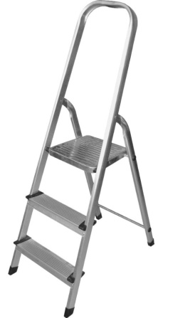 Drabina 3 stopnie 150kg wysokość poręczą EN131 PODEST 61CM