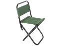 Krzesło składane wędkarskie turystyczne oparcie zielone