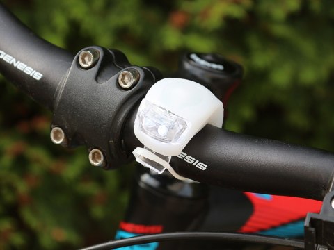 Lampki rower LED przód tył 2szt silikon 4 bat CR2032