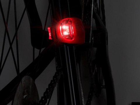 Lampki rower LED przód tył 2szt silikon 4 bat CR2032