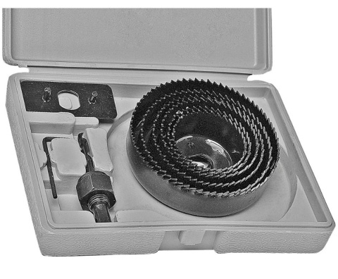 Wiertła koronowe-zestaw drewna płyt GK 7 części