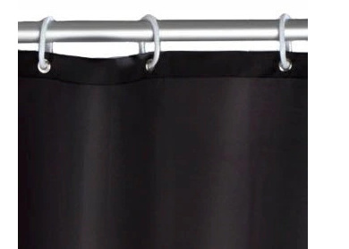 Zasłona prysznicowa CZARNA 180x200 cm poliester czarna
