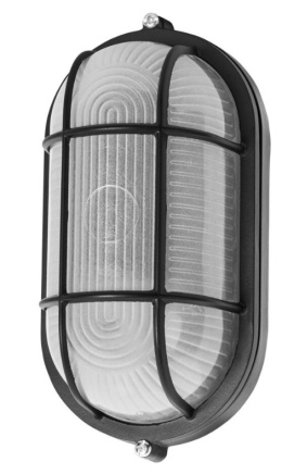 Lampa kanałowa BLACK kinkiet IP44 E27 czarna szczelna
