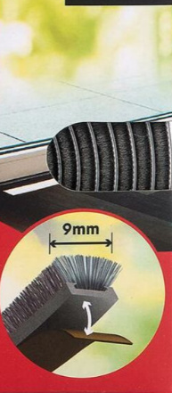 Uszczelka uszczelniająca FOXI GREY 6m włosie z taśmą 5mm