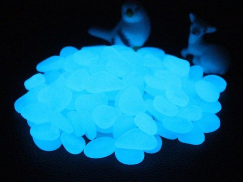 Kamyki dekoracja świecące fluor 100 Szt nocna ozdoba