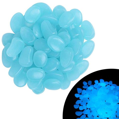 Kamyki ozdobne świecące fluor 100 Szt dekoracja nocna