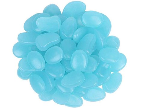 Kamyki ozdobne świecące fluor 100 Szt dekoracja nocna