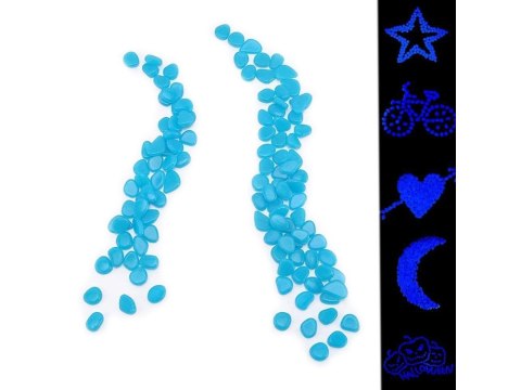 Kamyki ozdobne świecące fluor 100 Szt dekoracja nocna