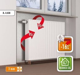 1,4m 50cm Ekran zagrzejnikowa pianka 3mm ALU połysk refleksyjna