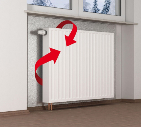 1,1m 50cm Ekran zagrzejnikowa pianka 3mm ALU połysk refleksyjna