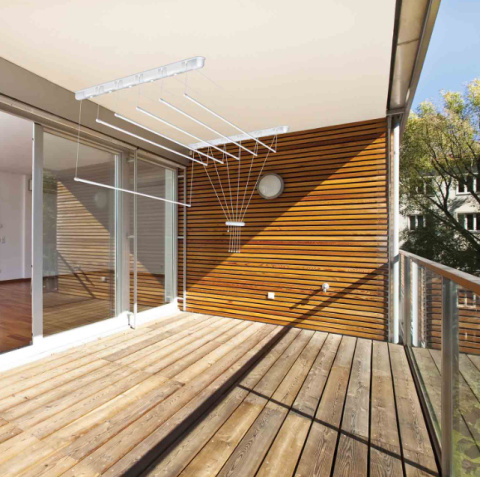 Suszarka sufitowa  łazienka balkon  6prętów 130cm biała