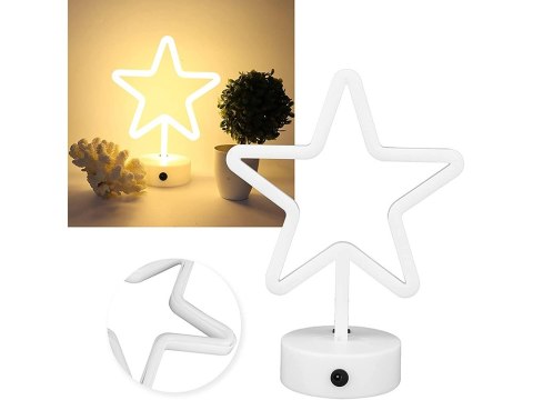 Nowoczesna lampka LED w kształcie gwiazdy - dekoracja wnętrz