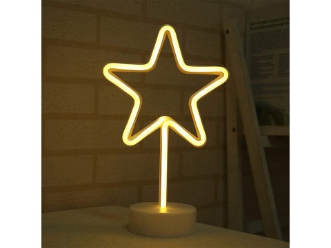 Nowoczesna lampka LED w kształcie gwiazdy - dekoracja wnętrz
