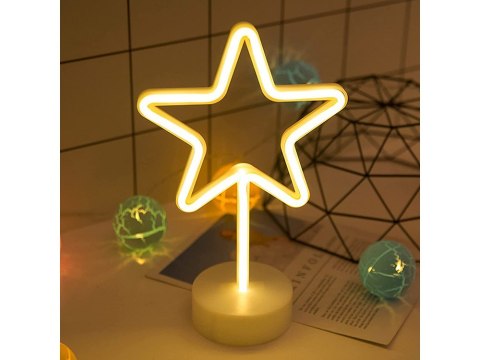 Nowoczesna lampka LED w kształcie gwiazdy - dekoracja wnętrz
