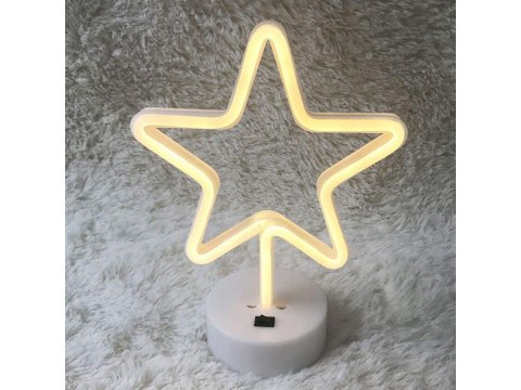 Nowoczesna lampka LED w kształcie gwiazdy - dekoracja wnętrz