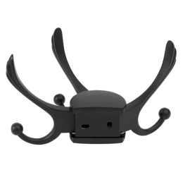 Wieszak obrotowy 3 wieszaki czarny góra dół stop ocynku