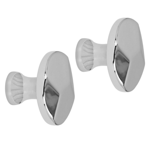 Gałka meblowa niesymetryczna chrom 3,5cm szafki szuflady