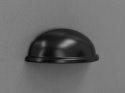 Uchwyt muszelka retro BLACK drzwiczek szafek mebli czarny