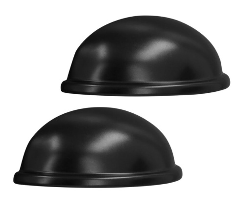 Uchwyt muszelka retro BLACK drzwiczek szafek mebli czarny