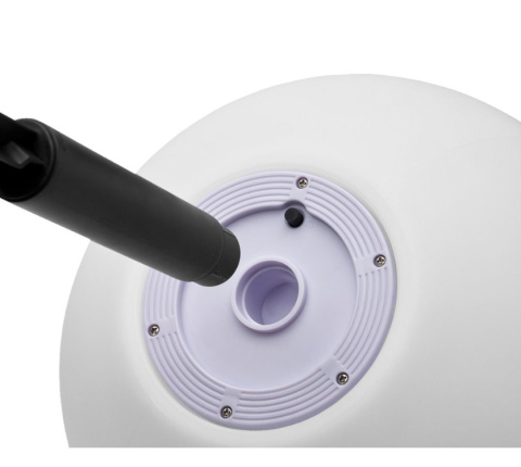 Lampa biała KULA IP44 LED solar słoneczny 30cm wbijana