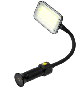Lampka LED 8W 1000lm 2000 mAh AKU magnes ramię elastyczne szperacz