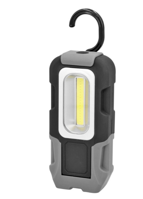 Lampka LED magnes haczyk wzmocniona AKU 200lm zimna 2W