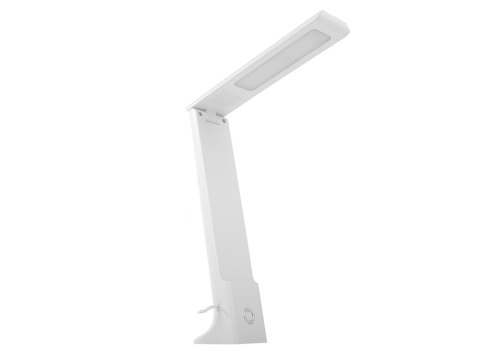Nowoczesna lampka biurkowa LED z USB - biała, różowe światło regulowane